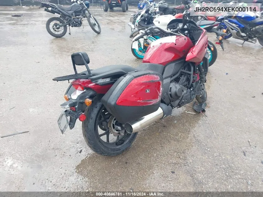 JH2RC694XEK000114 2014 Honda Ctx700 D