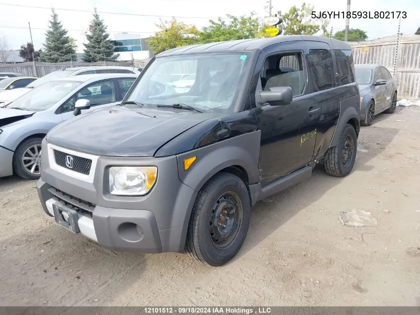 2003 Honda Element VIN: 5J6YH18593L802173 Lot: 12101512