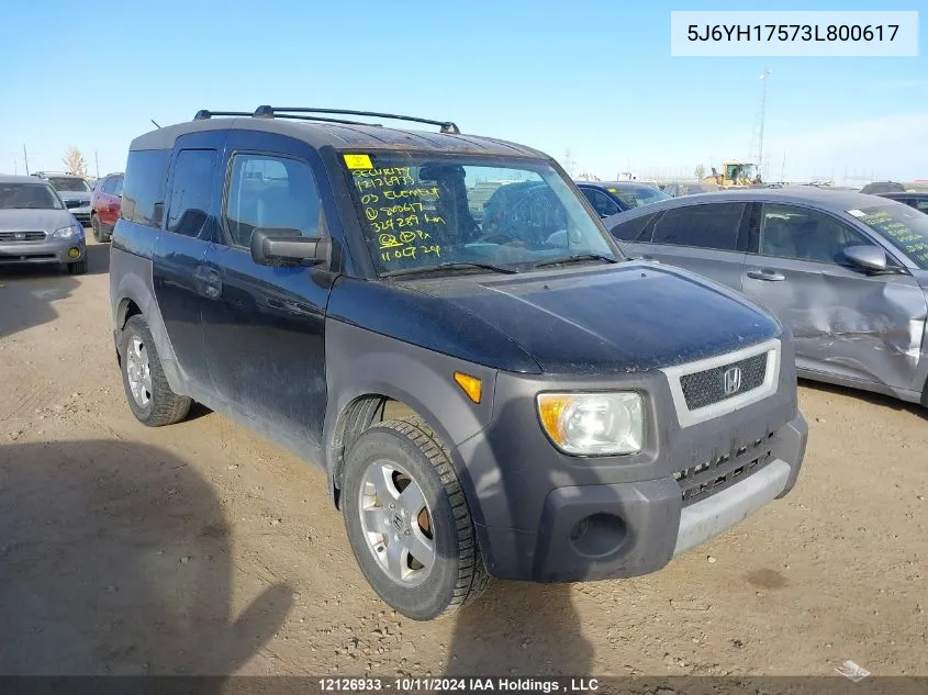 2003 Honda Element VIN: 5J6YH17573L800617 Lot: 12126933