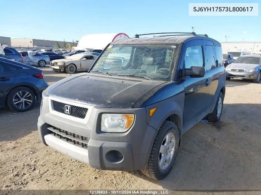 2003 Honda Element VIN: 5J6YH17573L800617 Lot: 12126933