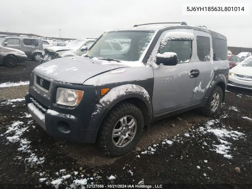 2003 Honda Element VIN: 5J6YH18563L801014 Lot: 12127056