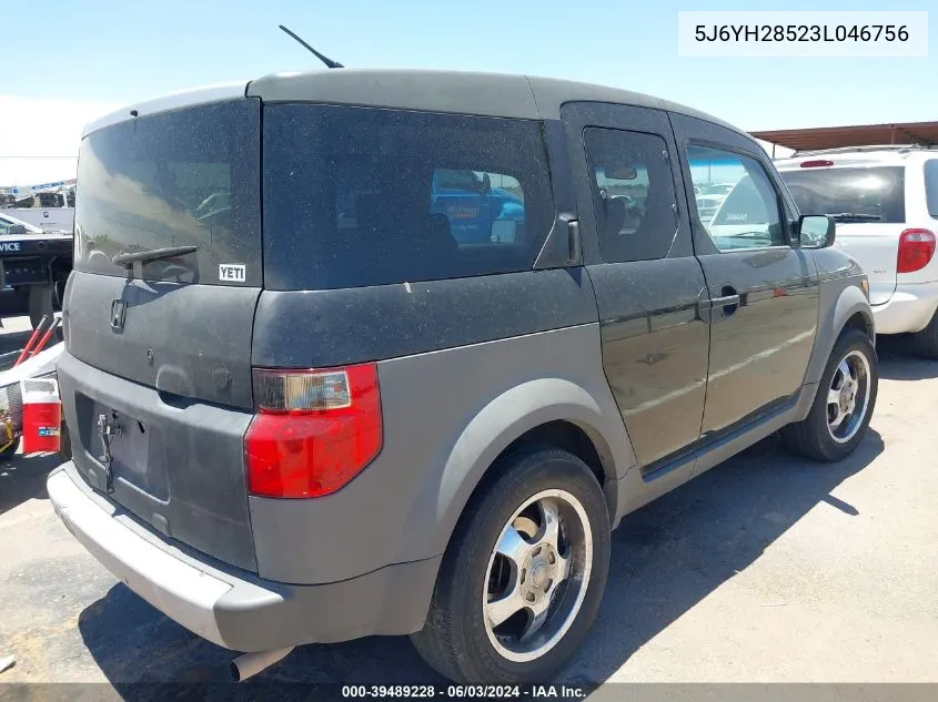 2003 Honda Element Ex VIN: 5J6YH28523L046756 Lot: 39489228