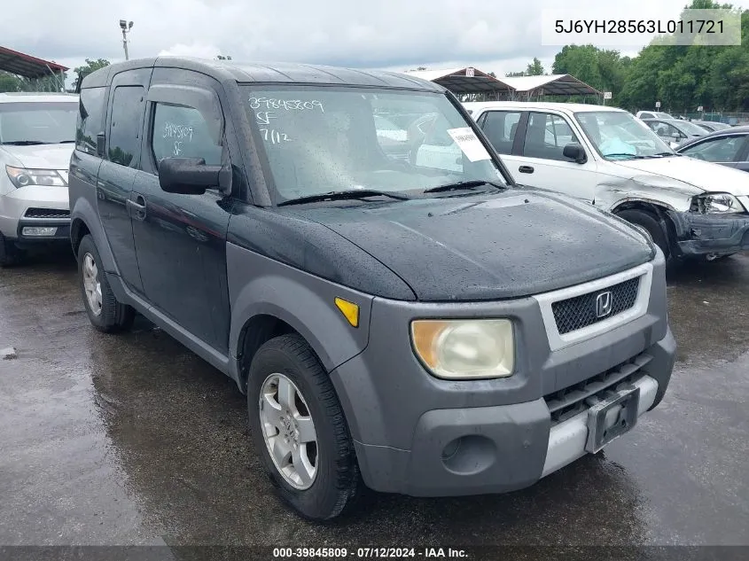 2003 Honda Element Ex VIN: 5J6YH28563L011721 Lot: 39845809