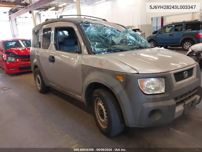 2003 Honda Element Dx VIN: 5J6YH28243L003347 Lot: 40034309