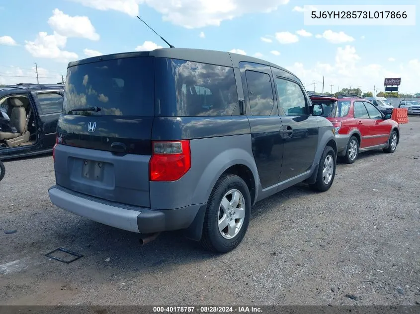 2003 Honda Element Ex VIN: 5J6YH28573L017866 Lot: 40178757