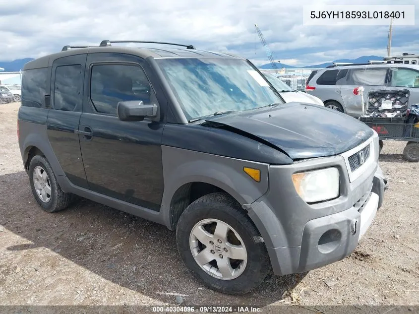 2003 Honda Element Ex VIN: 5J6YH18593L018401 Lot: 40304096