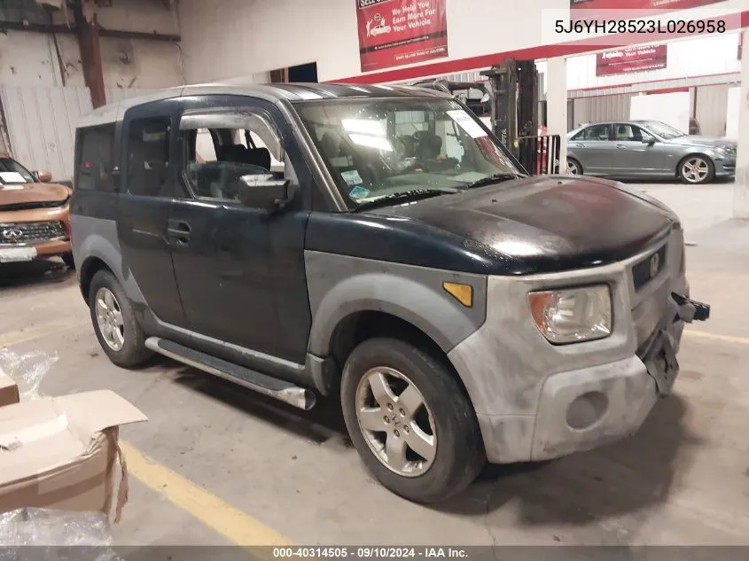 5J6YH28523L026958 2003 Honda Element Ex