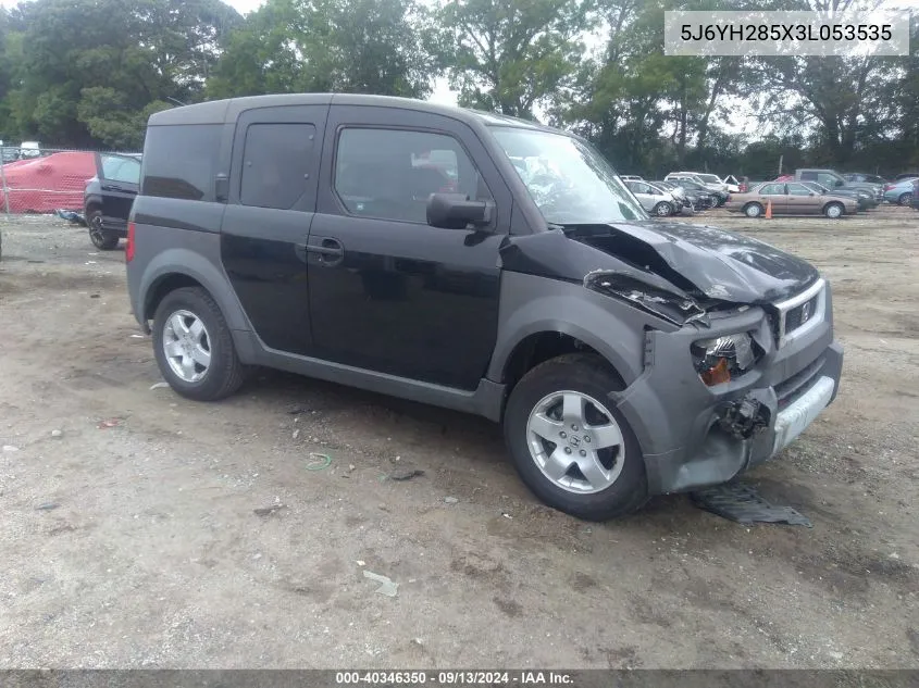 2003 Honda Element Ex VIN: 5J6YH285X3L053535 Lot: 40346350