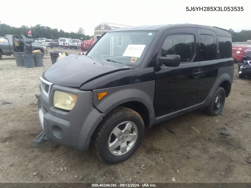 2003 Honda Element Ex VIN: 5J6YH285X3L053535 Lot: 40346350