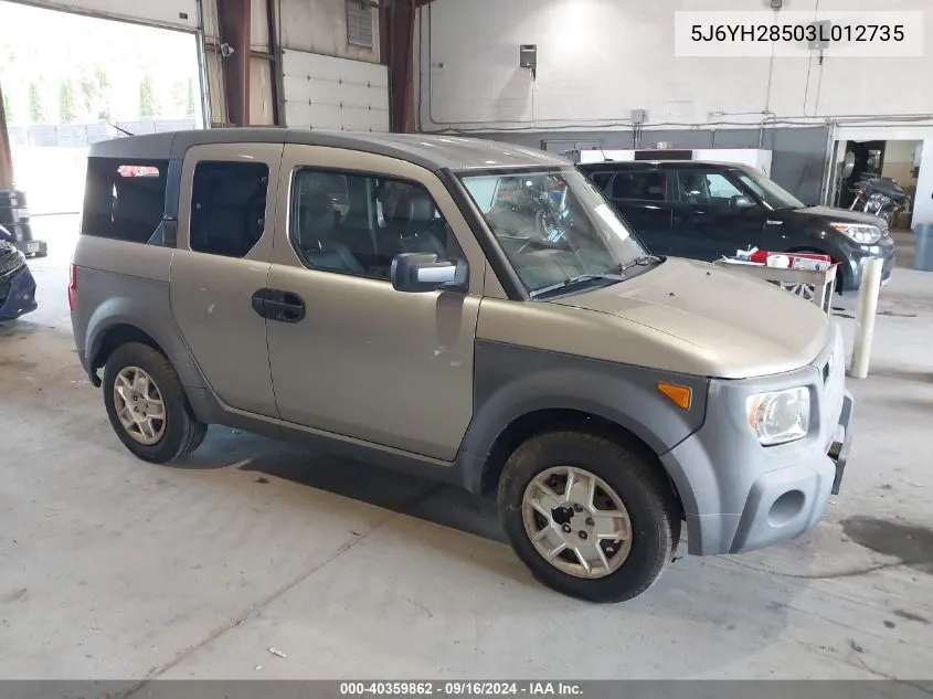 2003 Honda Element Ex VIN: 5J6YH28503L012735 Lot: 40359862