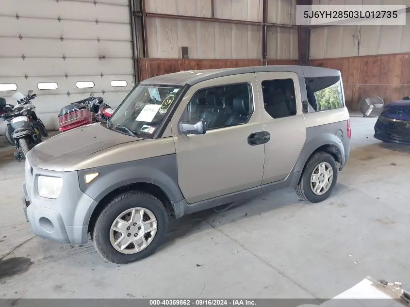 2003 Honda Element Ex VIN: 5J6YH28503L012735 Lot: 40359862