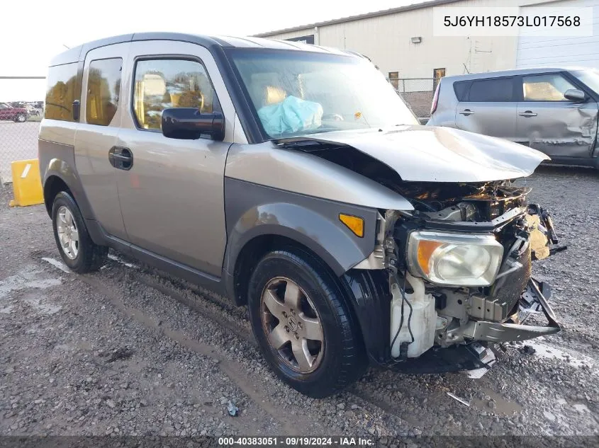 2003 Honda Element Ex VIN: 5J6YH18573L017568 Lot: 40383051