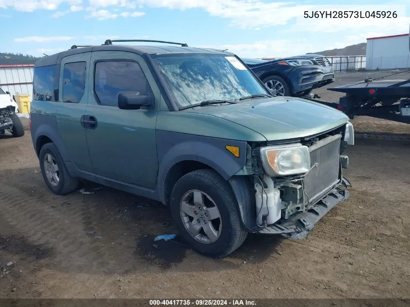 2003 Honda Element Ex VIN: 5J6YH28573L045926 Lot: 40417735