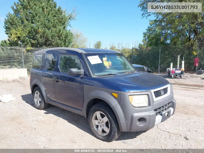 2003 Honda Element Ex VIN: 5J6YH28533L001793 Lot: 40464123