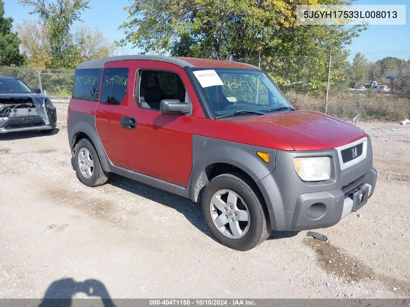 2003 Honda Element Ex VIN: 5J6YH17533L008013 Lot: 40471158