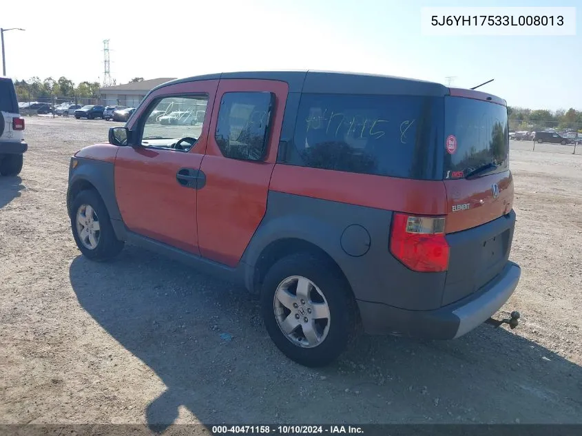 2003 Honda Element Ex VIN: 5J6YH17533L008013 Lot: 40471158