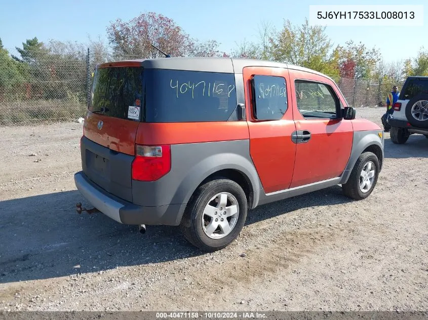 2003 Honda Element Ex VIN: 5J6YH17533L008013 Lot: 40471158