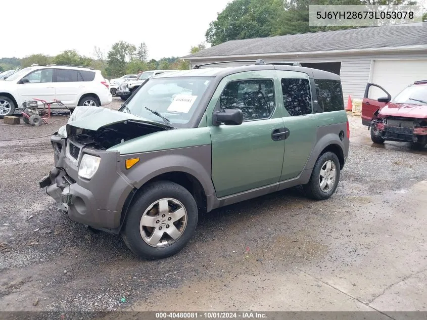 2003 Honda Element Ex VIN: 5J6YH28673L053078 Lot: 40480081