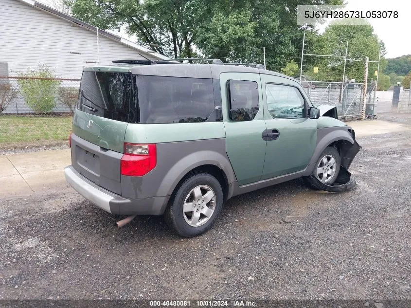 2003 Honda Element Ex VIN: 5J6YH28673L053078 Lot: 40480081