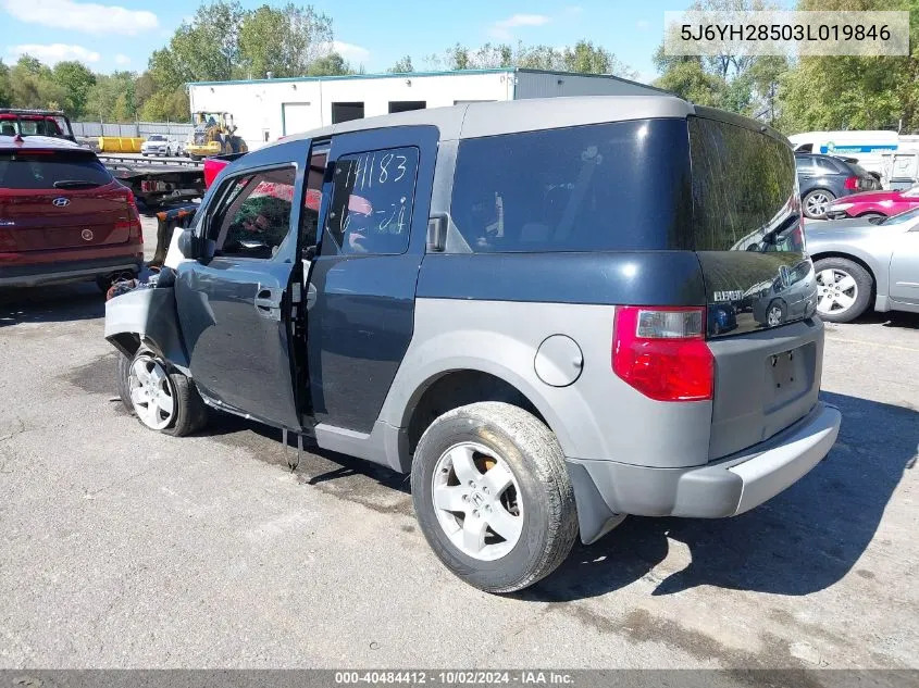 2003 Honda Element Ex VIN: 5J6YH28503L019846 Lot: 40484412