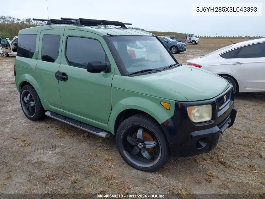 2003 Honda Element Ex VIN: 5J6YH285X3L043393 Lot: 40540219