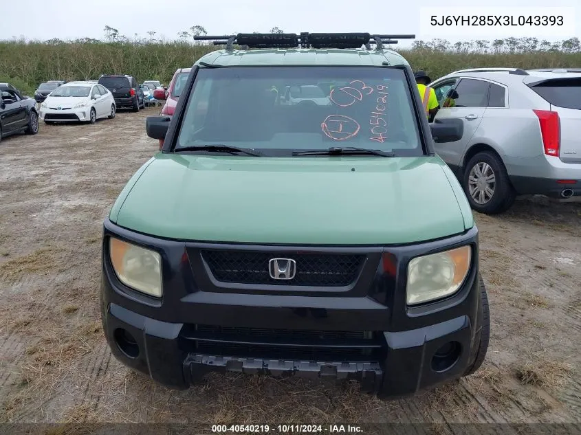 2003 Honda Element Ex VIN: 5J6YH285X3L043393 Lot: 40540219