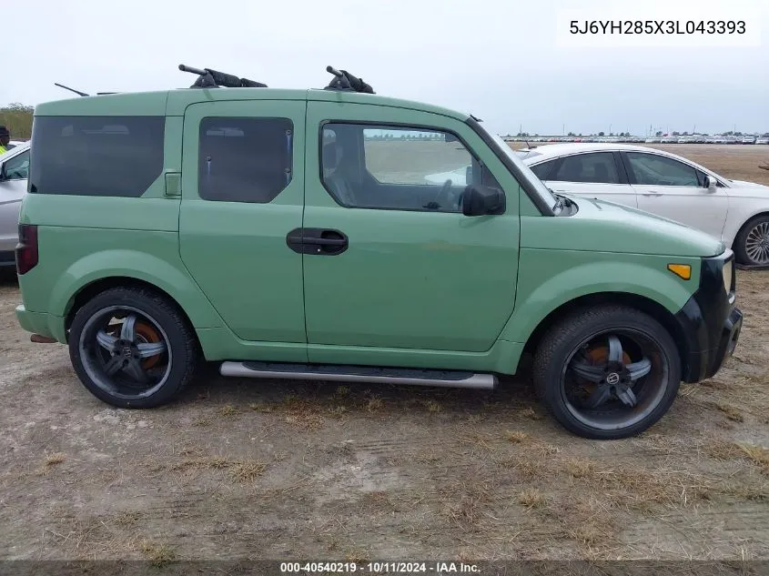 2003 Honda Element Ex VIN: 5J6YH285X3L043393 Lot: 40540219