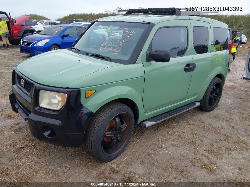 2003 Honda Element Ex VIN: 5J6YH285X3L043393 Lot: 40540219