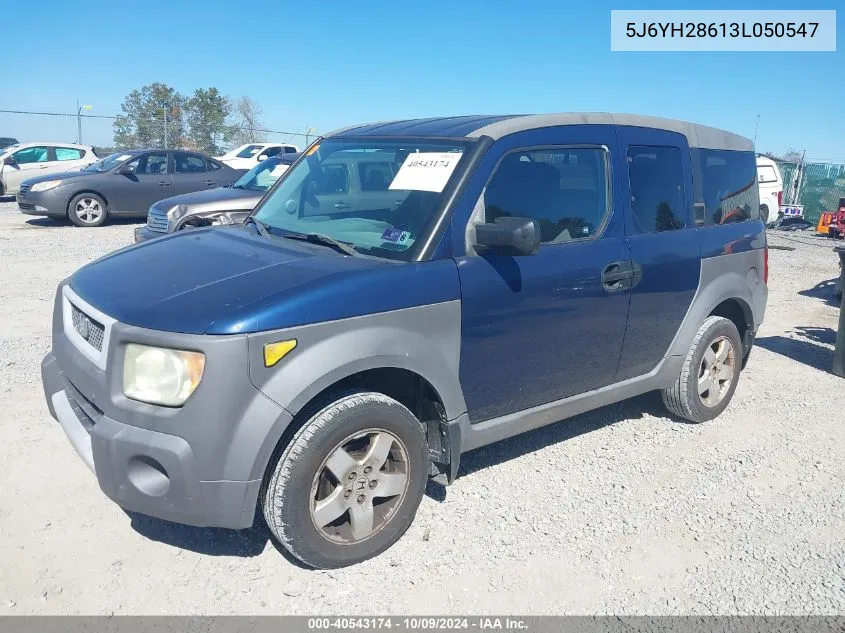 2003 Honda Element Ex VIN: 5J6YH28613L050547 Lot: 40543174