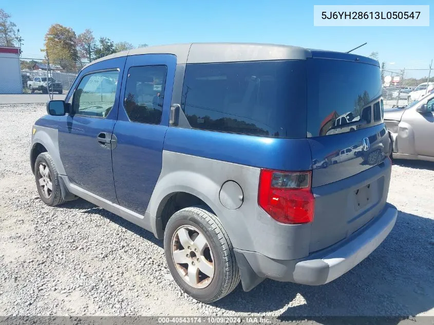 2003 Honda Element Ex VIN: 5J6YH28613L050547 Lot: 40543174