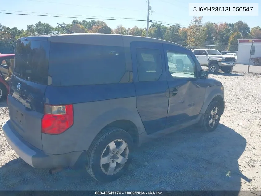 2003 Honda Element Ex VIN: 5J6YH28613L050547 Lot: 40543174