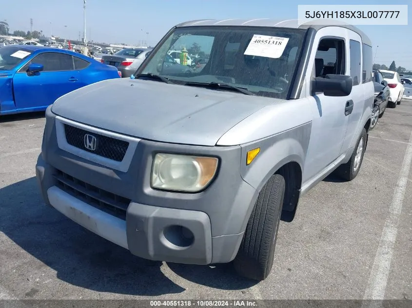 2003 Honda Element Ex VIN: 5J6YH185X3L007777 Lot: 40551318