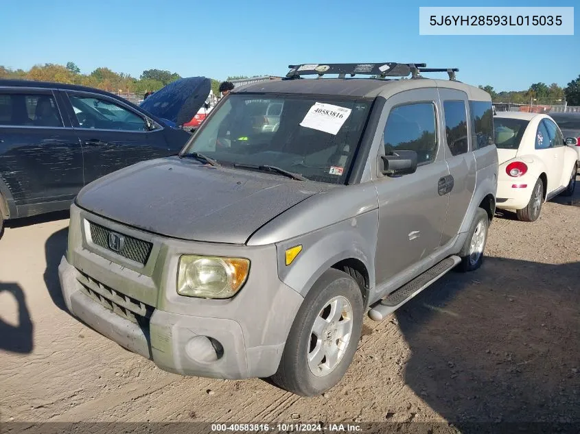 2003 Honda Element Ex VIN: 5J6YH28593L015035 Lot: 40583816