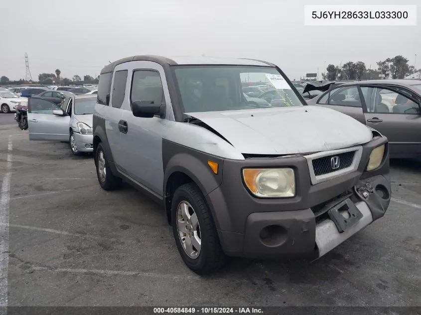 2003 Honda Element Ex VIN: 5J6YH28633L033300 Lot: 40584849