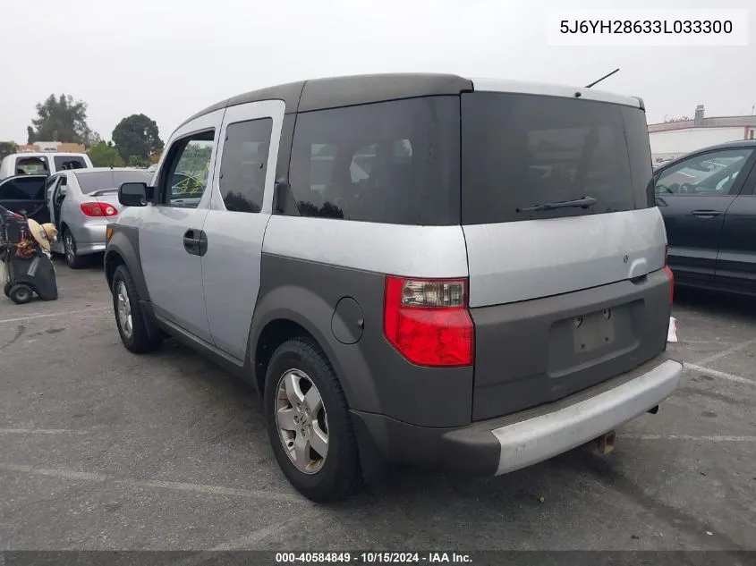 2003 Honda Element Ex VIN: 5J6YH28633L033300 Lot: 40584849