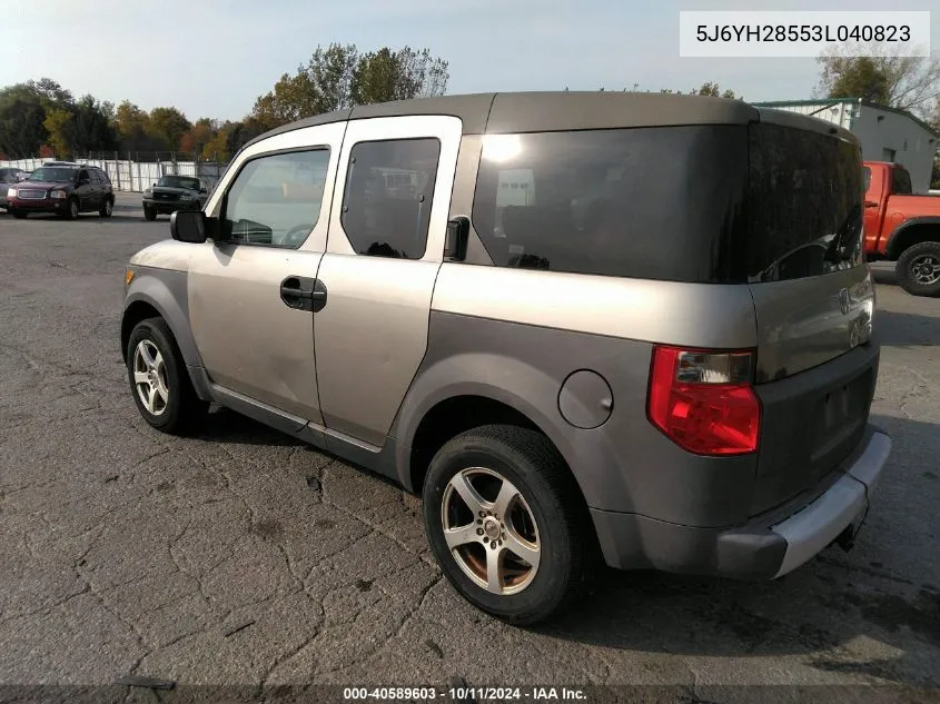 2003 Honda Element Ex VIN: 5J6YH28553L040823 Lot: 40589603