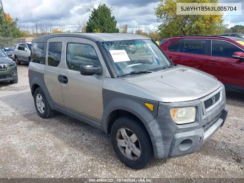 2003 Honda Element Ex VIN: 5J6YH18563L005704 Lot: 40606222