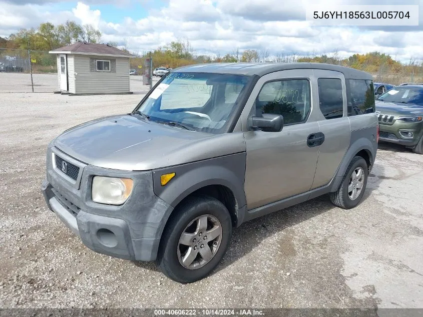 2003 Honda Element Ex VIN: 5J6YH18563L005704 Lot: 40606222