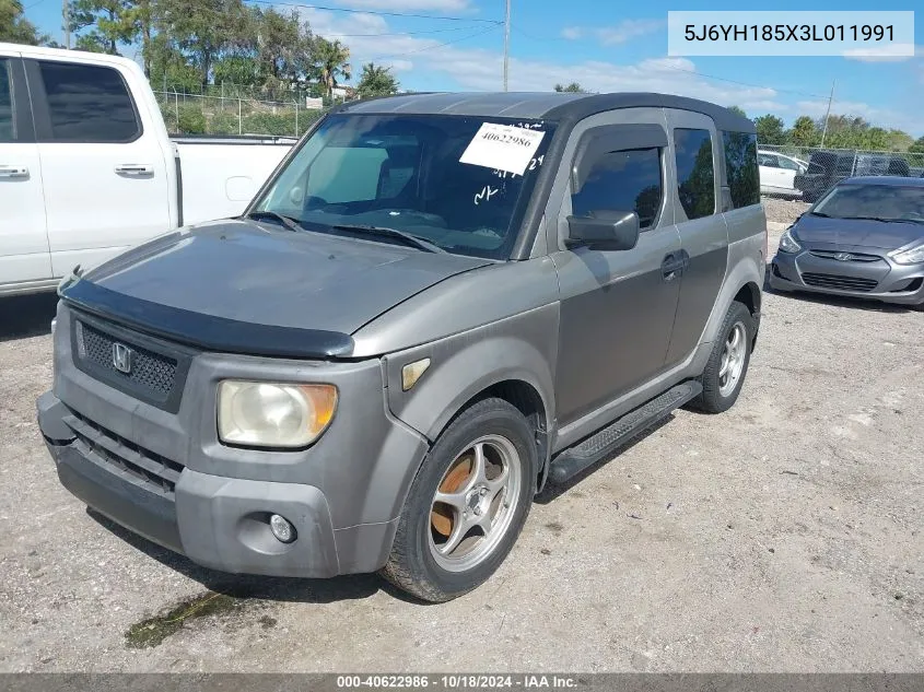 2003 Honda Element Ex VIN: 5J6YH185X3L011991 Lot: 40622986