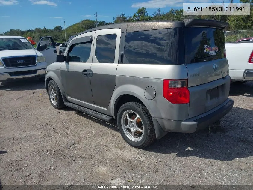 2003 Honda Element Ex VIN: 5J6YH185X3L011991 Lot: 40622986