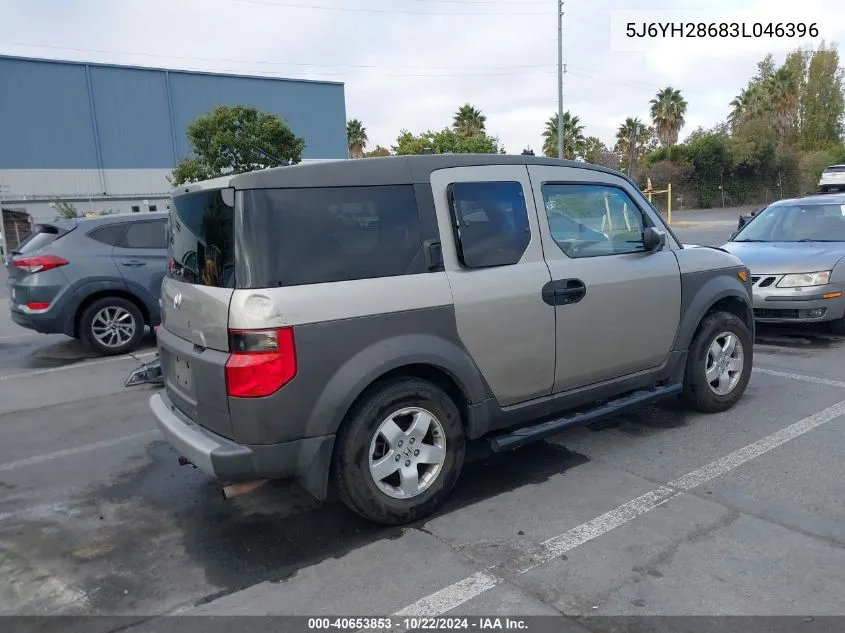 2003 Honda Element Ex VIN: 5J6YH28683L046396 Lot: 40653853