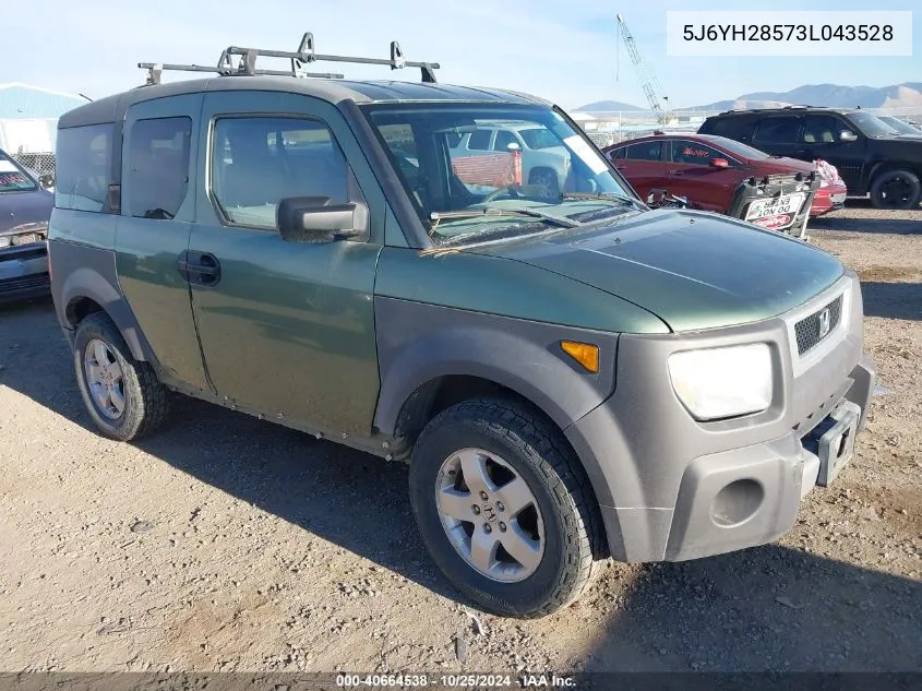 2003 Honda Element Ex VIN: 5J6YH28573L043528 Lot: 40664538