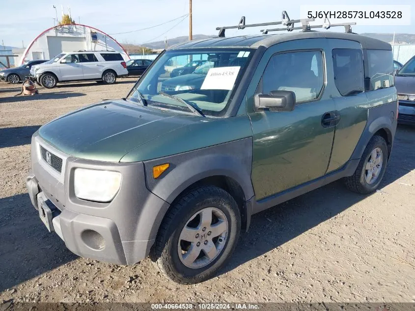 5J6YH28573L043528 2003 Honda Element Ex