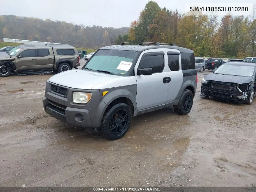 2003 Honda Element Ex VIN: 5J6YH18553L010280 Lot: 40764871