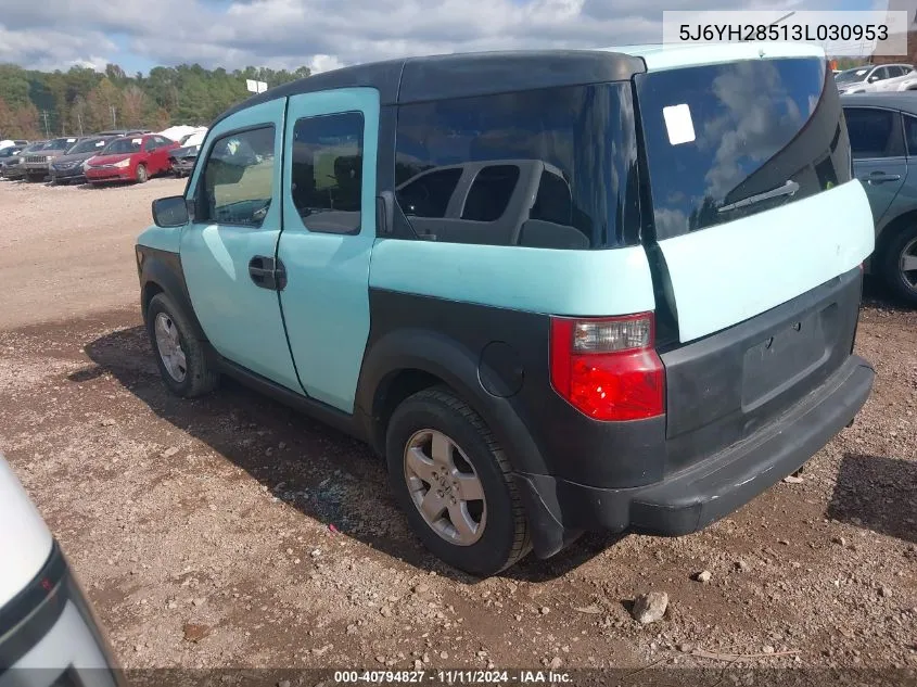 5J6YH28513L030953 2003 Honda Element Ex