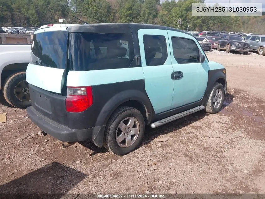 5J6YH28513L030953 2003 Honda Element Ex