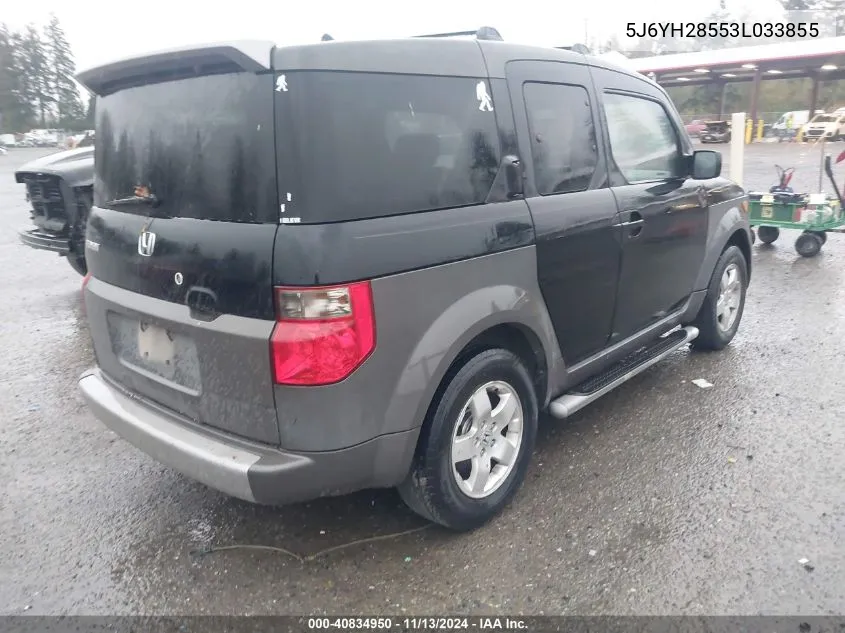 2003 Honda Element Ex VIN: 5J6YH28553L033855 Lot: 40834950