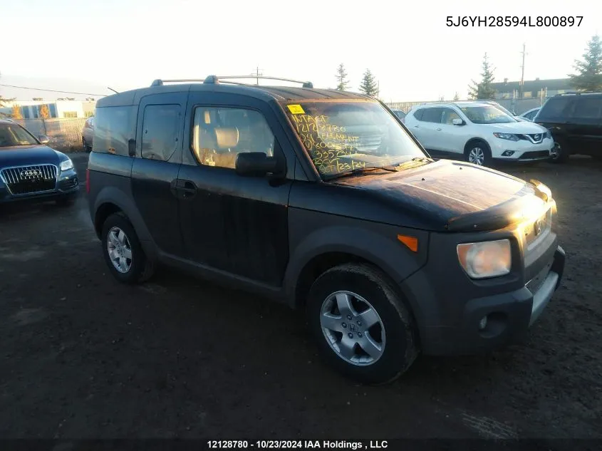 2004 Honda Element VIN: 5J6YH28594L800897 Lot: 12128780