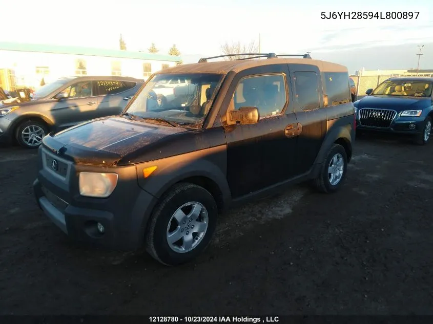 2004 Honda Element VIN: 5J6YH28594L800897 Lot: 12128780