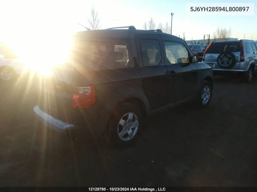 2004 Honda Element VIN: 5J6YH28594L800897 Lot: 12128780